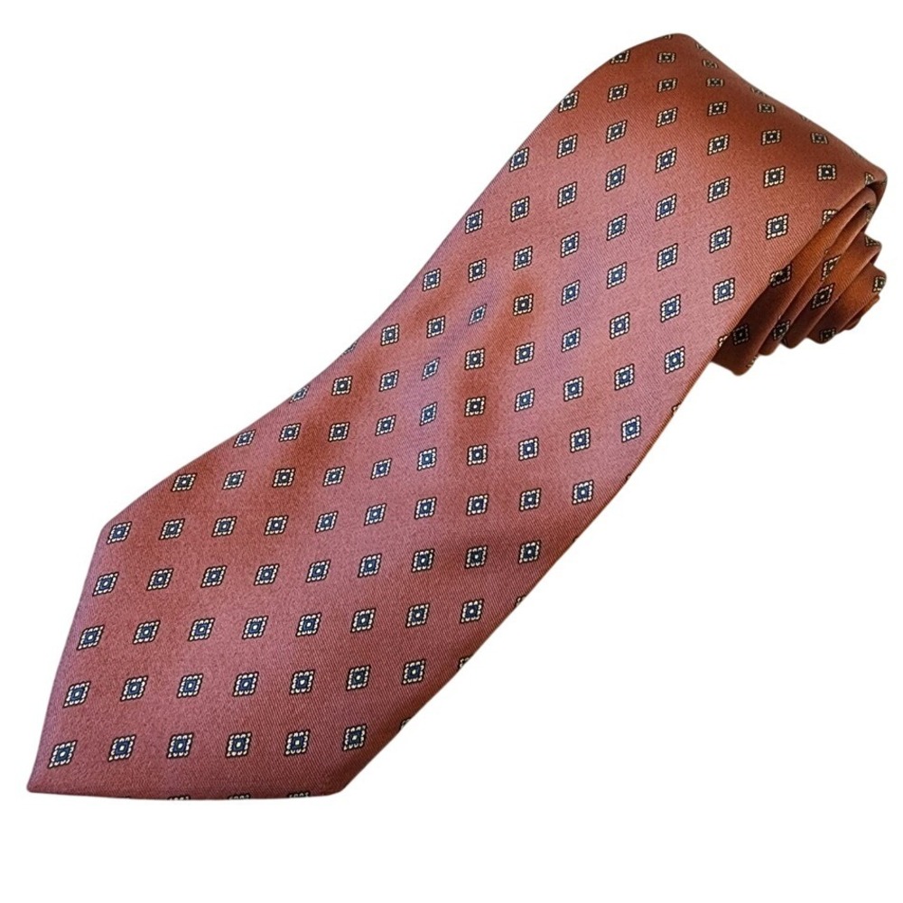 Woodward & Lothrop Silk Necktie Diamond Pattern‎ Made in Italy